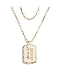 Women's Wear by Erin Andrews x Baublebar Arizona Cardinals Gold Dog Tag Necklace
