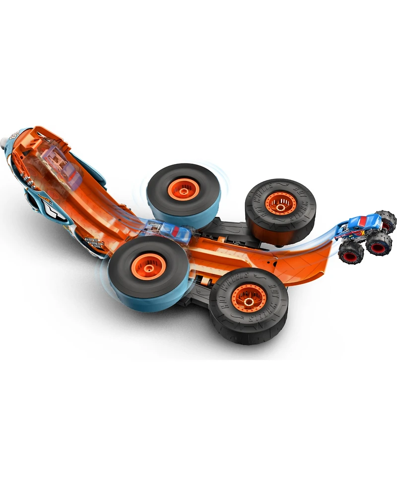 Monster Trucks Hw Changing Rhinomite Rc in 1:12 Scale with 1:64 Scale Toy Truck