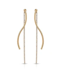 Ettika Spin Around 18k Gold Plated Linear Dangle Earrings
