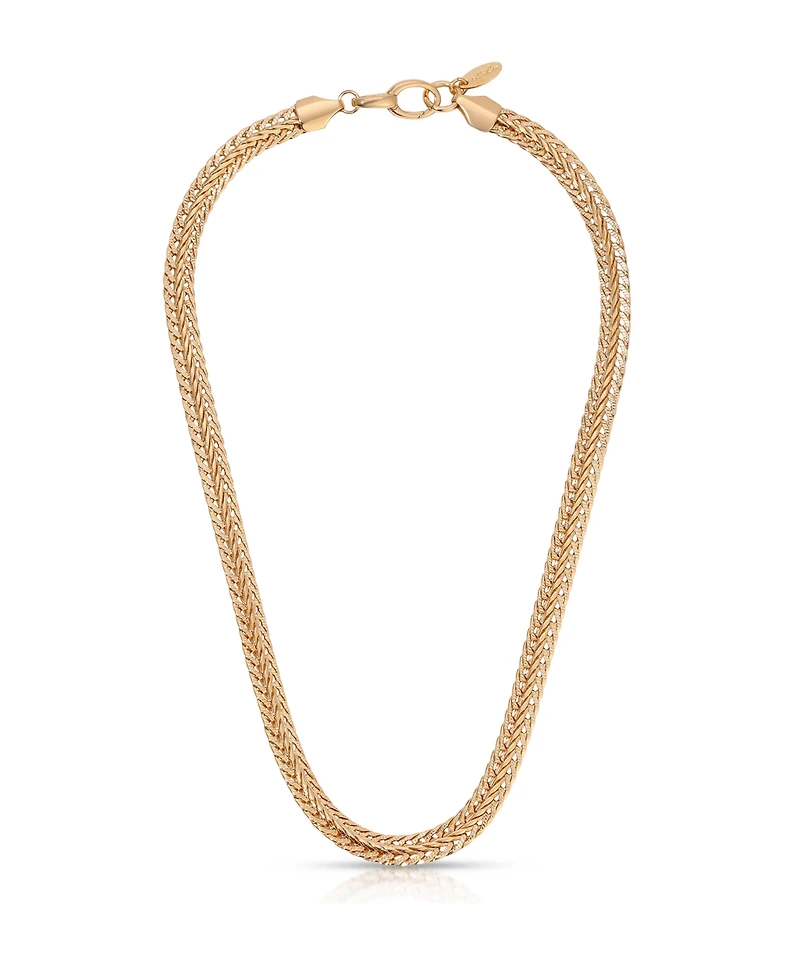 Ettika Woven 18k Gold Plated Chain Necklace