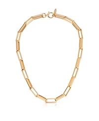 Ettika 18k Gold Plated Rectangular Link Necklace