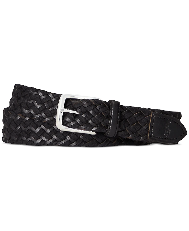 Polo Ralph Lauren Men's Braided Leather & Cotton Belt
