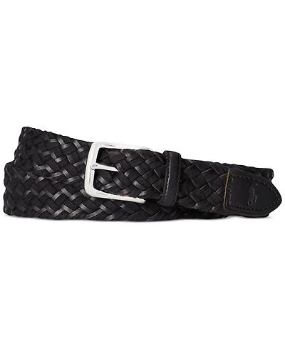 Polo Ralph Lauren Men's Braided Leather & Cotton Belt