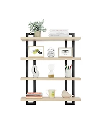 Danya B 4-Tier Floating Bracket Wall Shelf