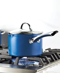 Farberware Style Aluminum 3 Quart Nonstick Straining Saucepan with Lid