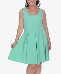 White Mark Plus Size Crystal Dress