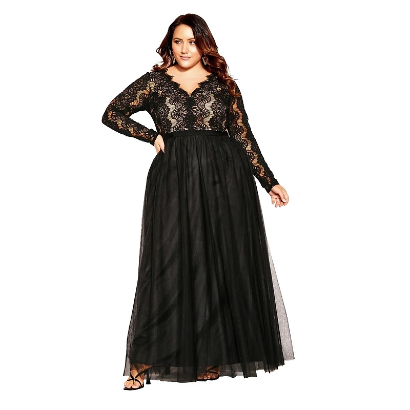 City Chic Plus Rare Beauty Maxi Dress