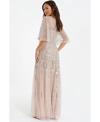 Quiz Women's Embellished Sequin Evening Dress
