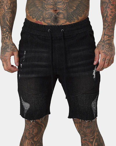 Men's United Distressed Biker Shorts