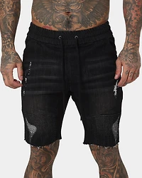 Men's United Distressed Biker Shorts