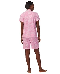 Lauren Ralph Lauren Women's 2-Pc. Notched-Collar Bermuda Pajamas Set