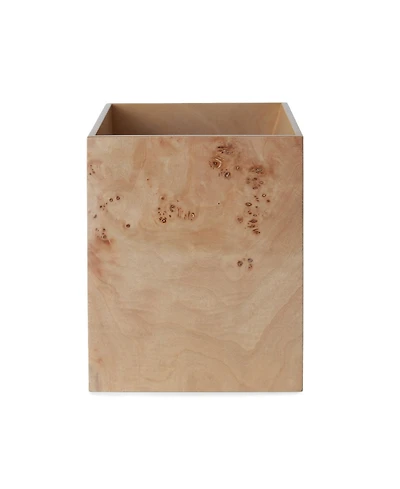 Cassadecor Petra Burl Wood Wastebasket