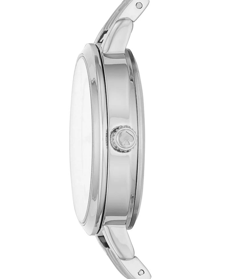 kate spade new york Women's Metro Three-Hand Silver-Tone Stainless Steel Watch 30mm, KSW9001