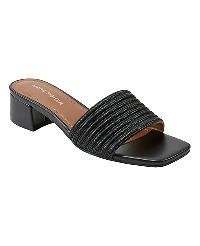 Marc Fisher Women's Casala Square Toe Slip-On Dress Sandals