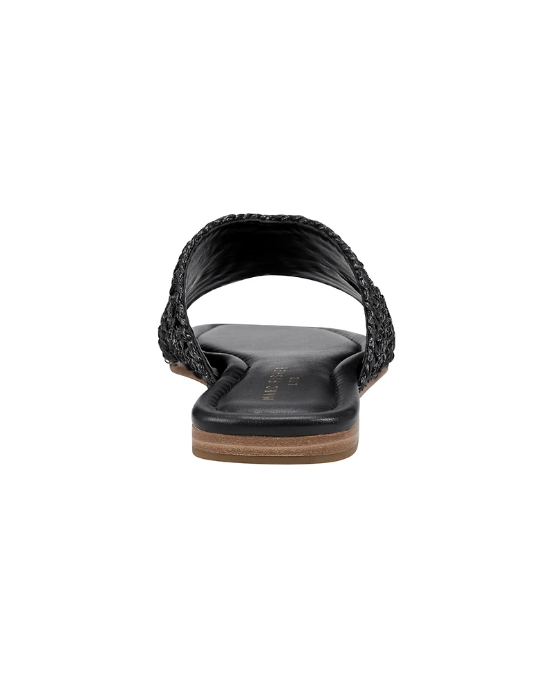 Marc Fisher Ltd Women's Narda Square Toe Flat Sandals
