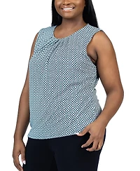 24seven Comfort Apparel Plus Size Crew Neckline Sleeveless Top