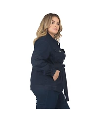 Women's Plus Utility Anorak Denim Jacket