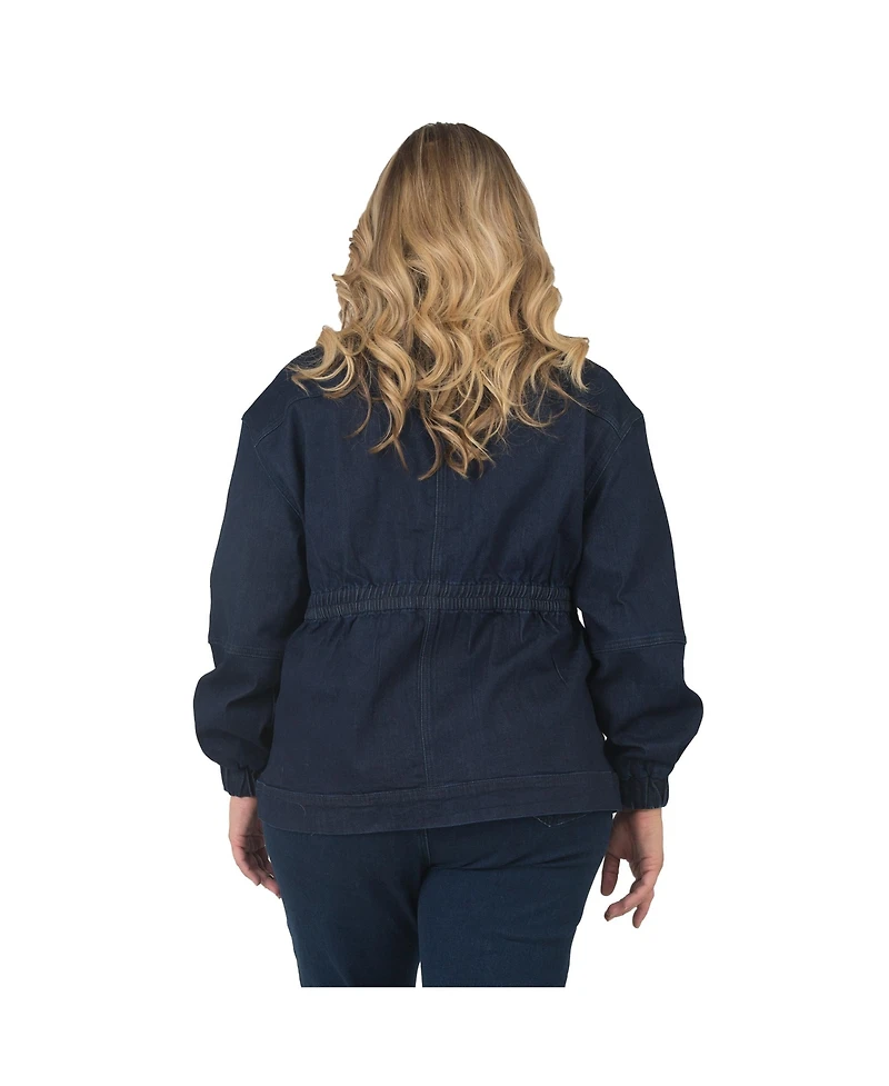 Women's Plus Utility Anorak Denim Jacket