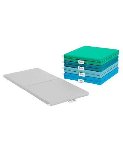 SoftZone ECR4Kids Folding Rainbow Rest Mats, Assorted, 5-Piece