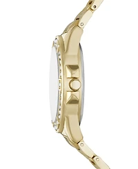 Folio Women's Three Hand Gold-Tone Alloy Watch 26mm Gift Set