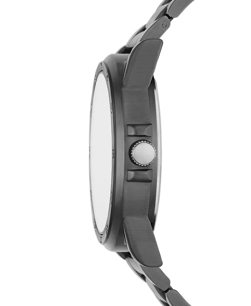 Folio Men's Three Hand Gunmetal Alloy Watch 46mm Gift Set