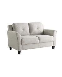 Lifestyle Solutions 56.3" Polyester Harvard Loveseat with Curved Arms