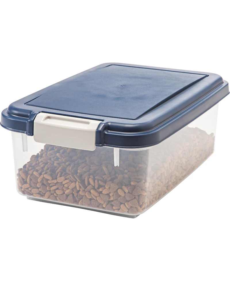 Iris 12qt/10lbs Airtight Pet Food Storage Container, Navy