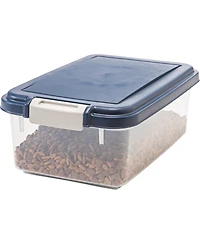 Iris 12qt/10lbs Airtight Pet Food Storage Container, Navy