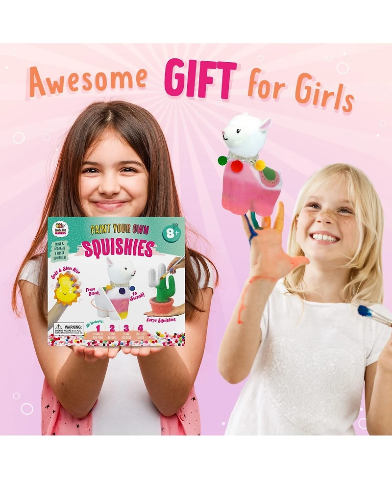 Doodle Hog Alpaca Squishies Kit | Squishy Maker Crafts for Girls Ages 8 | Paint Your Own Squishies Kit | Squishy Painting Kit | Arts and Crafts for Ki