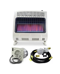 Mr. Heater 30,000 Btu Unvented Propane Heater with Built In Blower and 12ft Hose