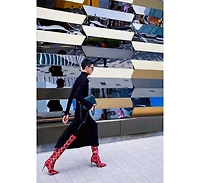 Women's Catalina Snake Print Stiletto Knee Boots