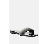 top flirt rhinestone slip on sandals