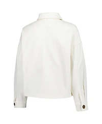 Women's Hype and Vice White Alabama Crimson Tide Corduroy Button-Up Jacket