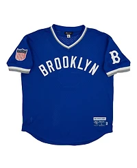 Men's Rings & Crwns #5 Royal Distressed Brooklyn Royal Giants Mesh Replica V-Neck Jersey