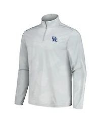 Men's Tommy Bahama Gray Kentucky Wildcats Delray Frond IslandZone 1/4-Zip Jacket