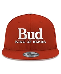 Men's New Era Scarlet Hendrick Motorsports Budweiser 9FIFTY Adjustable Snapback Hat