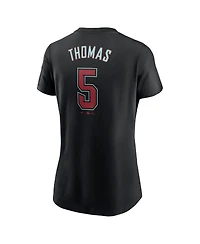 Women's Nike Alek Thomas Black Arizona Diamondbacks 2024 Fuse Name and Number T-shirt