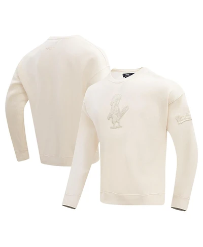 Men's Pro Standard Cream St. Louis Cardinals Neutral Drop Shoulder Pullover Sweatshirt