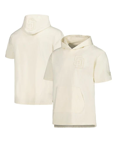 Men's Pro Standard Cream San Diego Padres Neutral Short Sleeve Pullover Hoodie