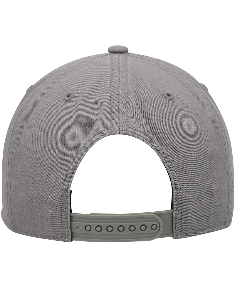 Men's '47 Brand Charcoal Distressed Golden State Warriors Canyon Ranchero Hitch Adjustable Hat