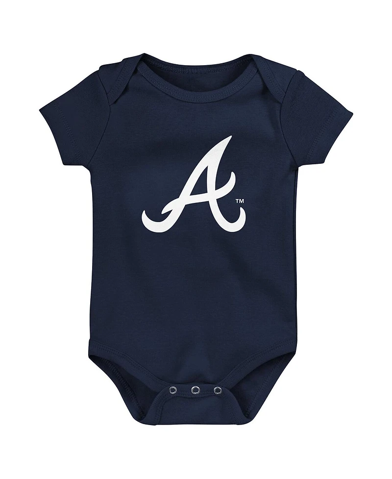 Baby Boys and Girls Outerstuff Atlanta Braves Fan Pennant 3-Pack Bodysuit Set