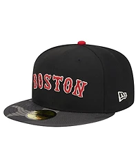 Men's New Era Black Boston Red Sox Metallic Camo 59FIFTY Fitted Hat