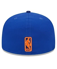Men's New Era Blue York Knicks 2024 Nba All-Star Game Rally Drive Checkerboard 59FIFTY Crown Fitted Hat