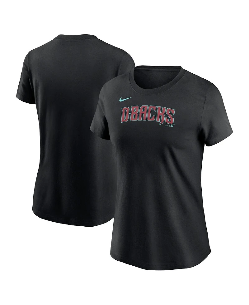 Women's Nike Black Arizona Diamondbacks Wordmark T-shirt