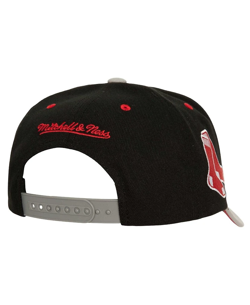 Men's Mitchell & Ness Black Boston Red Sox Bred Pro Adjustable Hat