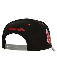 Men's Mitchell & Ness Black Boston Red Sox Bred Pro Adjustable Hat