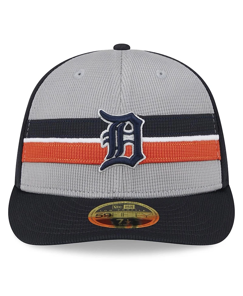 Men's New Era Gray Detroit Tigers 2024 Batting Practice Low Profile 59FIFTY Fitted Hat