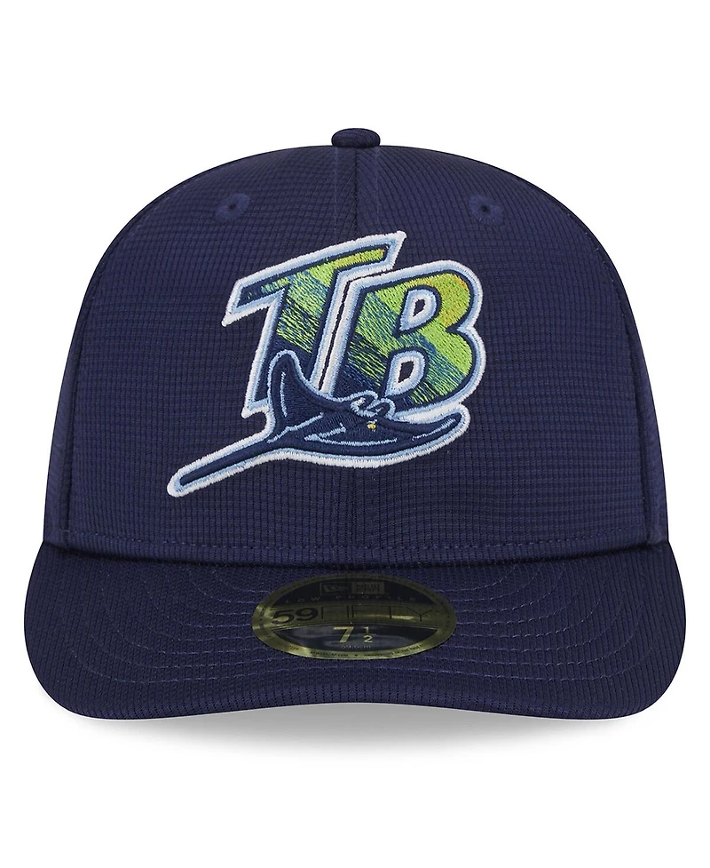 Men's New Era Navy Tampa Bay Rays 2024 Batting Practice Low Profile 59FIFTY Fitted Hat