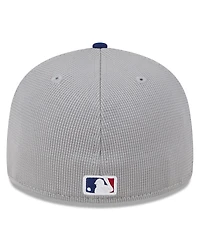Men's New Era Gray Los Angeles Dodgers 2024 Batting Practice Low Profile 59FIFTY Fitted Hat