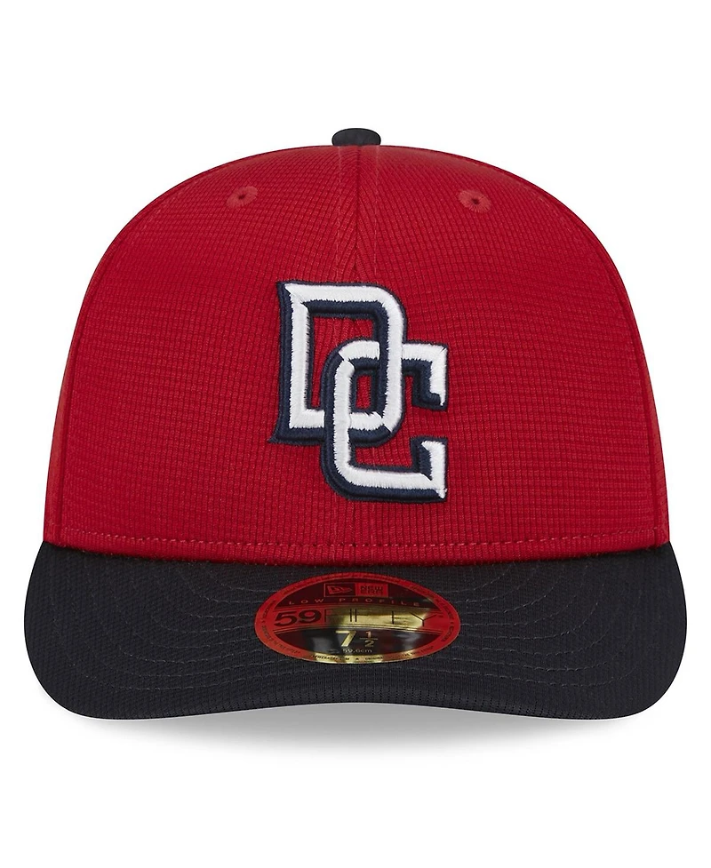 Men's New Era Red Washington Nationals 2024 Batting Practice Low Profile 59FIFTY Fitted Hat